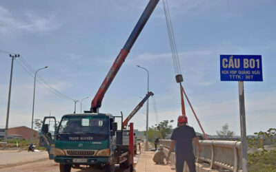 Dịch vụ xe cẩu lắp ráp công trình tại Quảng Ngãi